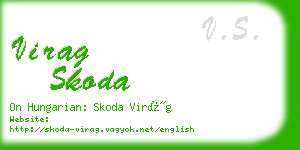 virag skoda business card